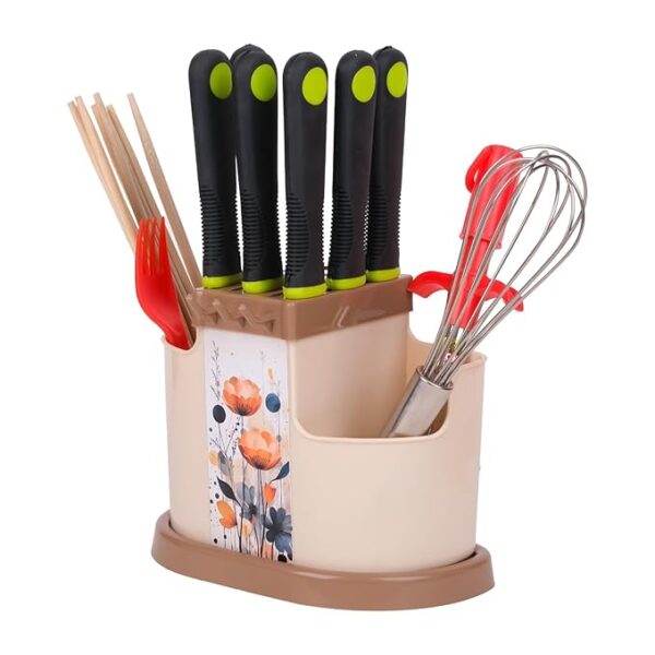 Plastic Multipurpose Cutlery Holder Shelf