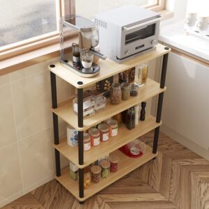 Plastic 4-Tier Standing Shelf