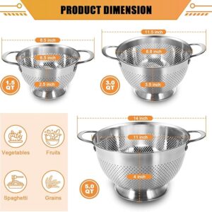 Footed Stainless Steel Colander