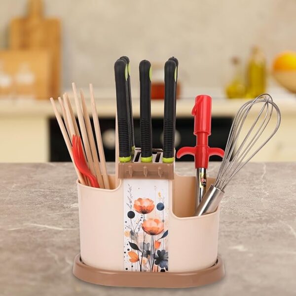 Plastic Multipurpose Cutlery Holder Shelf - Image 4