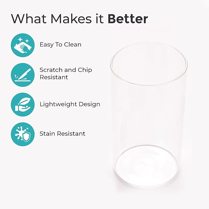 Pack of 6 Borosilicate Glass Jars with Printed Bamboo Lids - Image 4